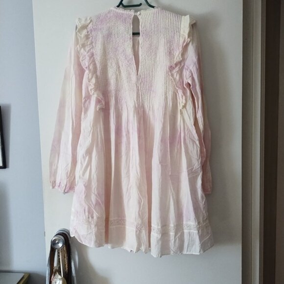 Pretty WILFRED La Boheme Pink White Pin Tuck Elia Dress S - Picture 3 of 6